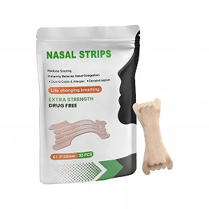 Пластирі для носа 61.3 x 23 мм, Подвійний зріз для кращого ефекту, від хропіння для полегшення дихання, 30 шт - Фото 1