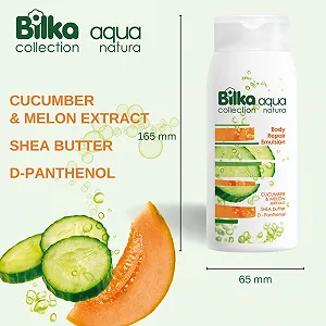 Лосьйон для тіла Aqua Natura Живильна та зволожуюча відновлювальна емульсія для покращення еластичності шкіри, 200 мл synthetic.ua - Фото 1