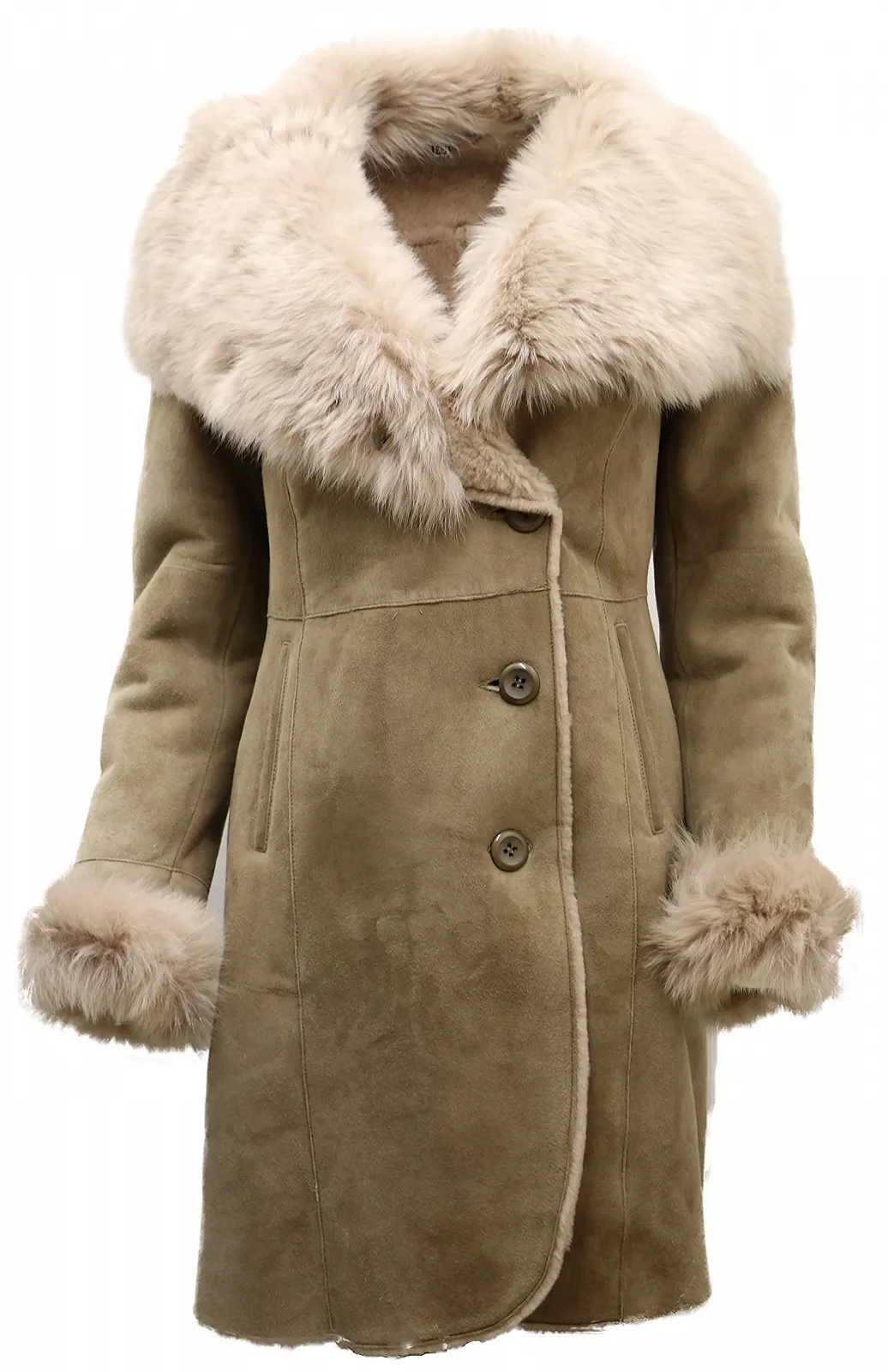 Пальто Infinity Leather Бежевий замшевий з мериносової овчини з коміром тоскана, фото №1 Пальто Infinity Leather Бежевий замшевий з мериносової овчини з коміром тоскана, фото №1