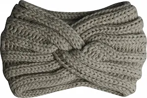 Повязка на голову В рубчик Capelli New York Узел Серо-коричневый - Фото 1