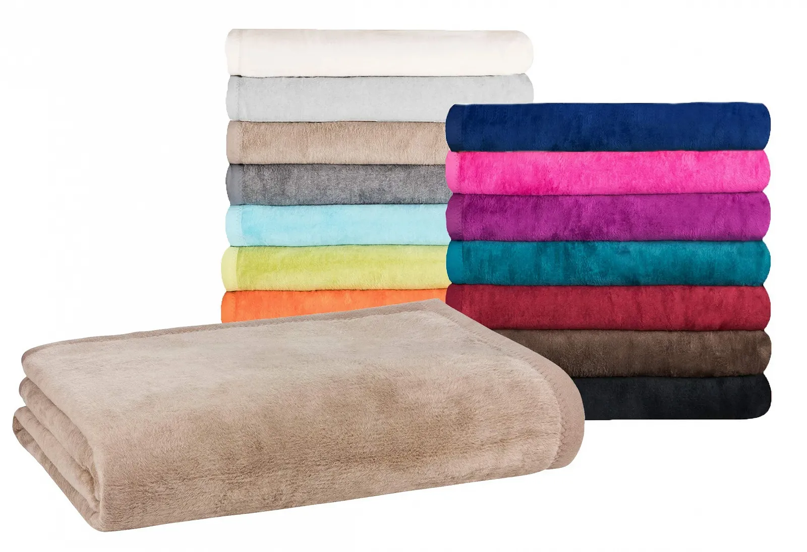 Одеяло Moon Classic Мягкое, 220 x 240 см, Однотонное Простое в уходе Хлопковая смесь, темно-бежевый, 150x200 см, фото №1