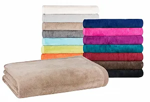 Одеяло Moon Classic Мягкое, 220 x 240 см, Однотонное Простое в уходе Хлопковая смесь, темно-бежевый, 150x200 см - Фото 1