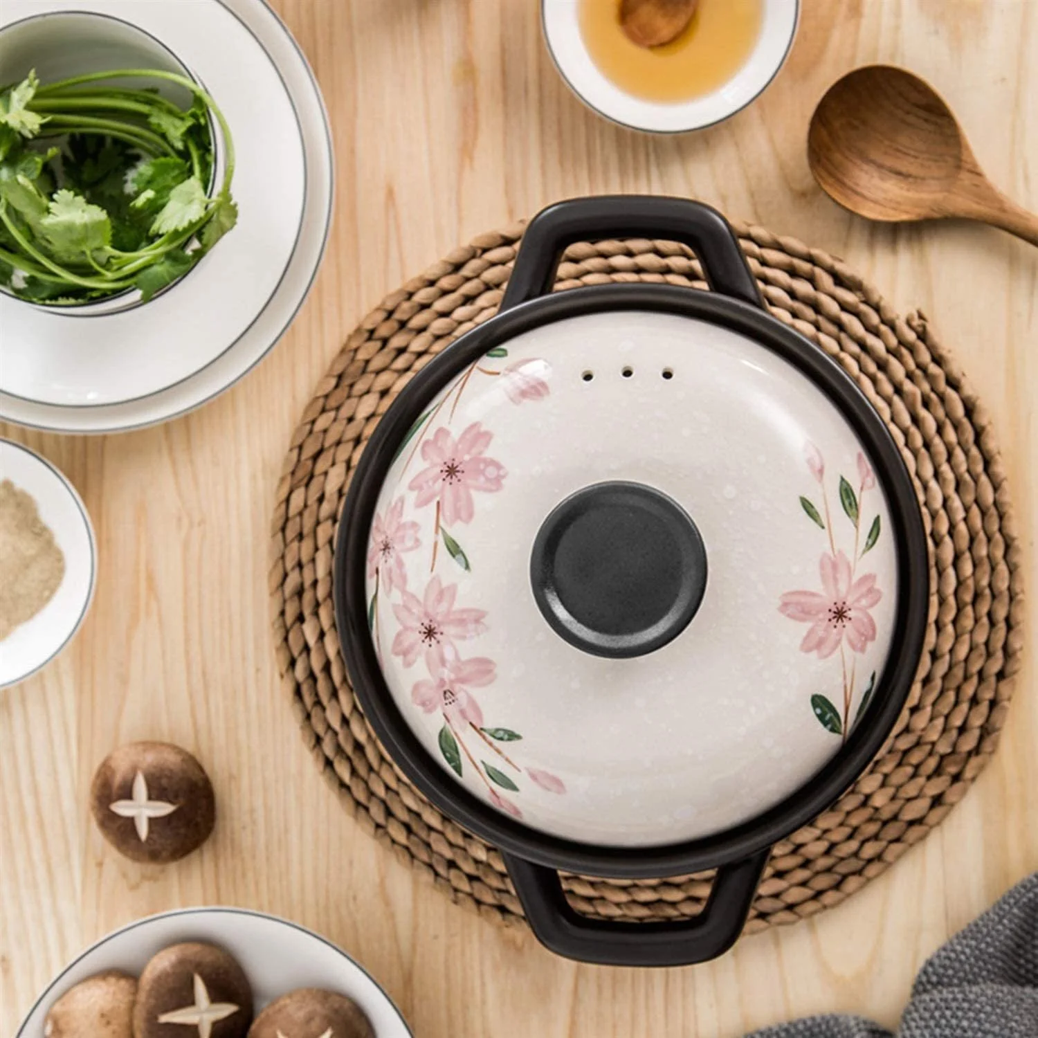 Каструля Керамічна 26 см 7 л Розписана вручну для газу, фото №2 Каструля Керамічна 26 см 7 л Розписана вручну для газу, фото №2