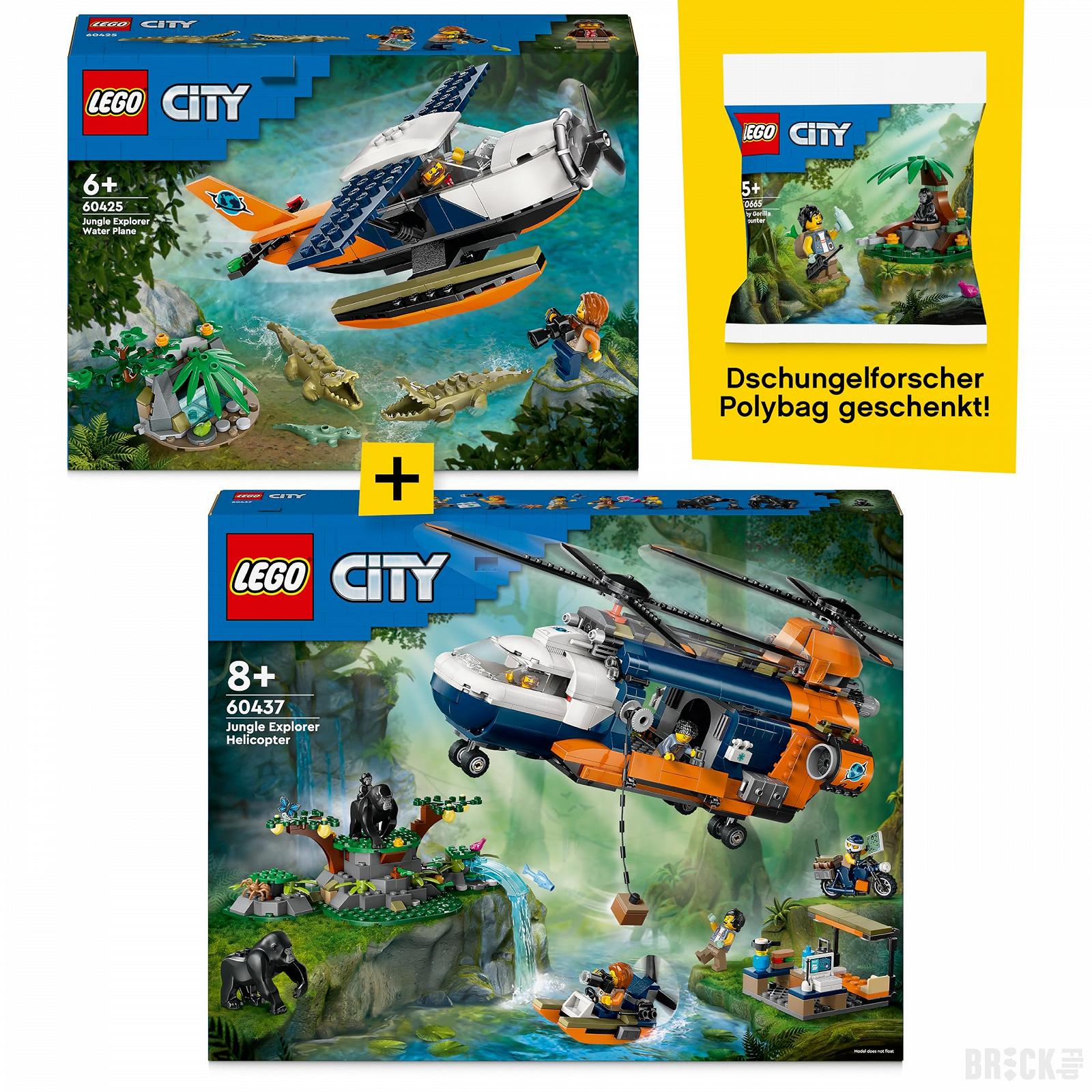 Lego City Jungle Explorer Seaplane 60425 Jungle Explorer Helicopter 60437 Polybag Gift Jungle Explorer 30665, фото №4