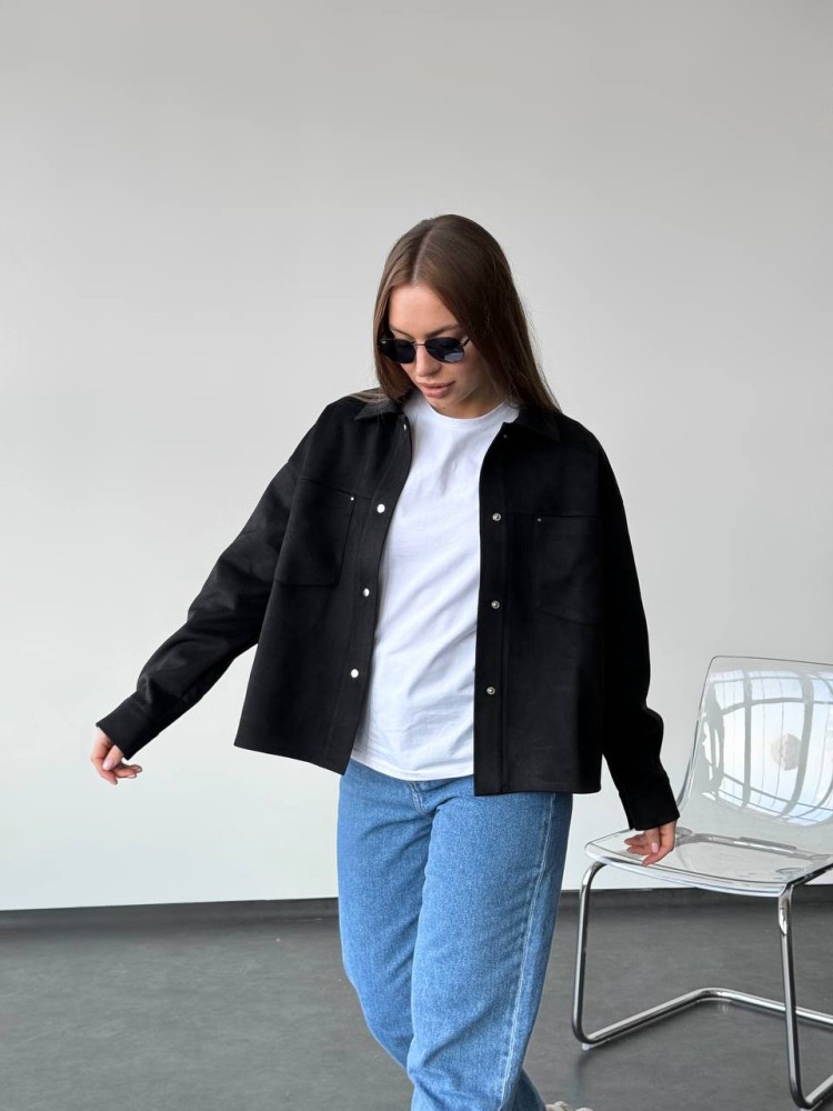 Сорочка жіноча замшева Reload Mohito чорний, фото №5