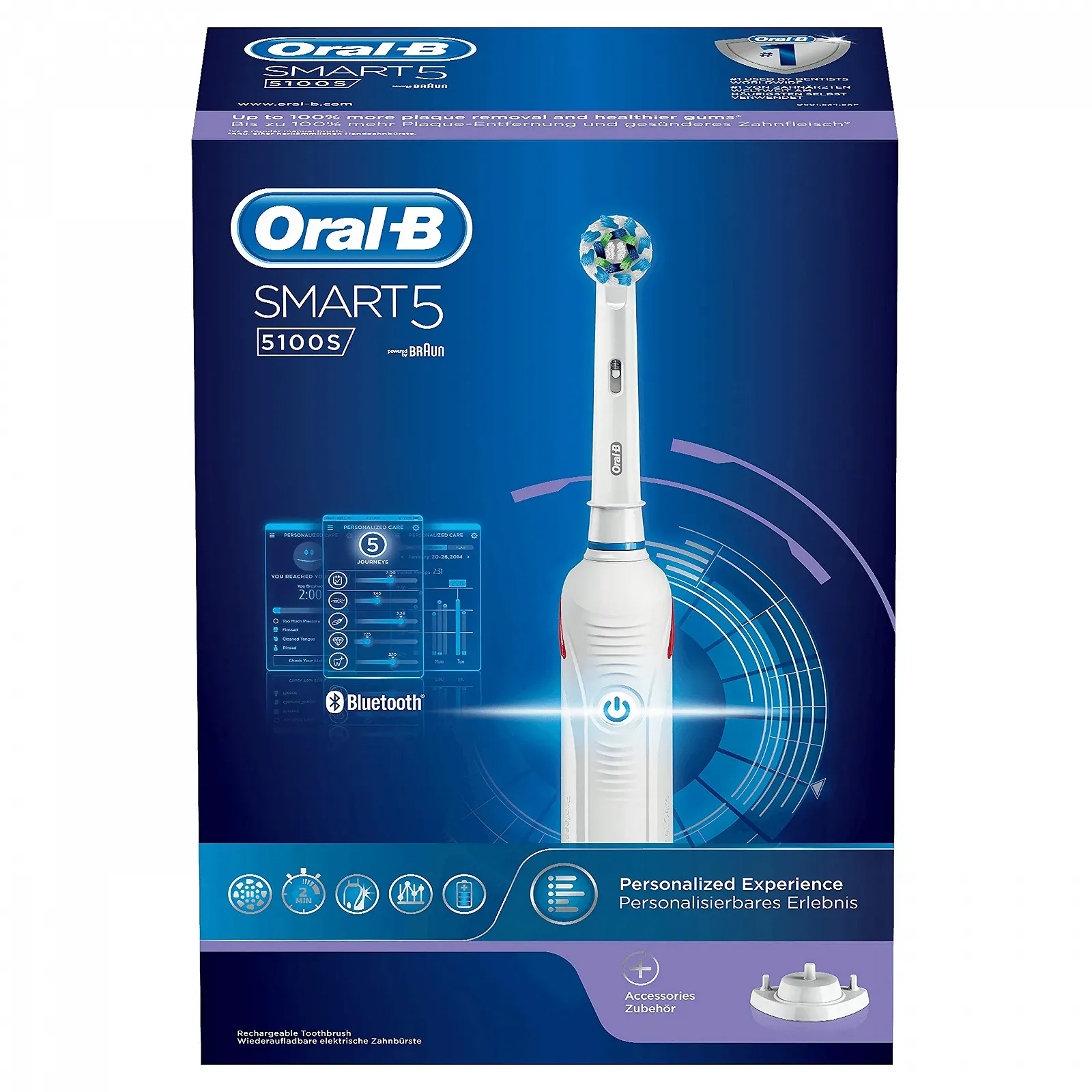 Электрическая зубная щетка Oral-B Smart 5100S Белая для взрослых, фото №4