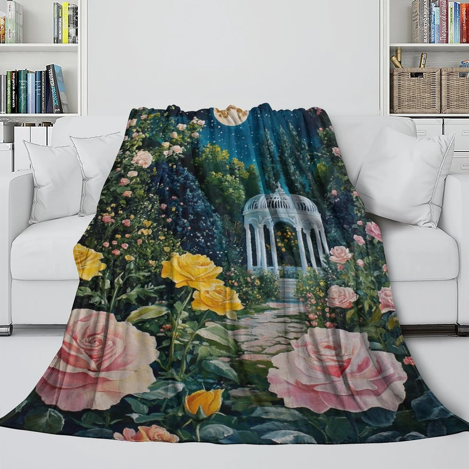 Плед Rose Garden Микрофибра Флис Мягкий Уютный Скандинавский Теплый Накидка на диван Детский Плед, фото №4