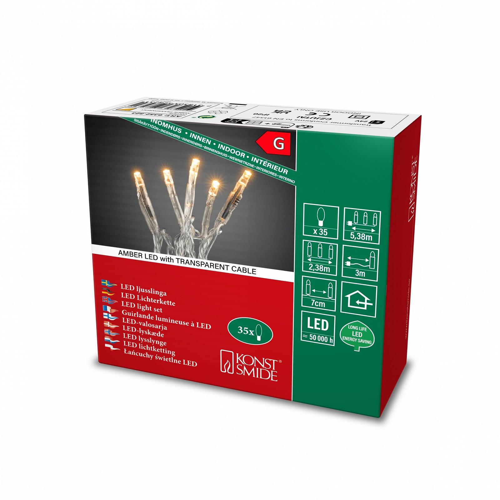 Микро-гирлянда Konstsmide 6352-823, 35 LED, янтарный, 2.38 м, фото №1