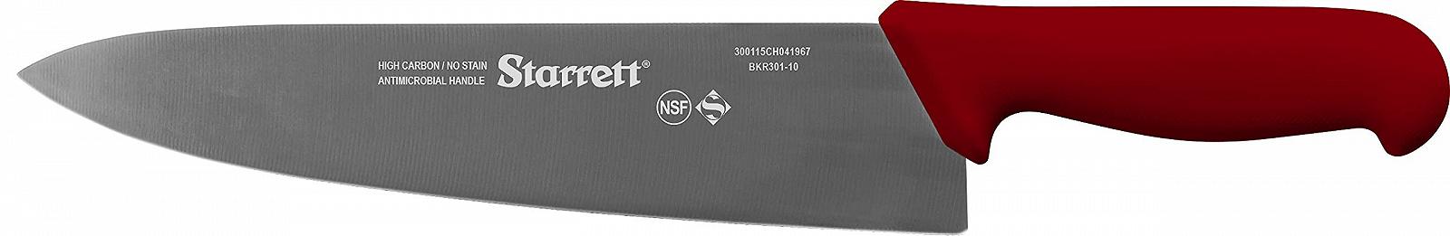 Набір кухонних ножів Starrett Professional з нержавіючої сталі - 6 предметів - червона ручка, фото №3
