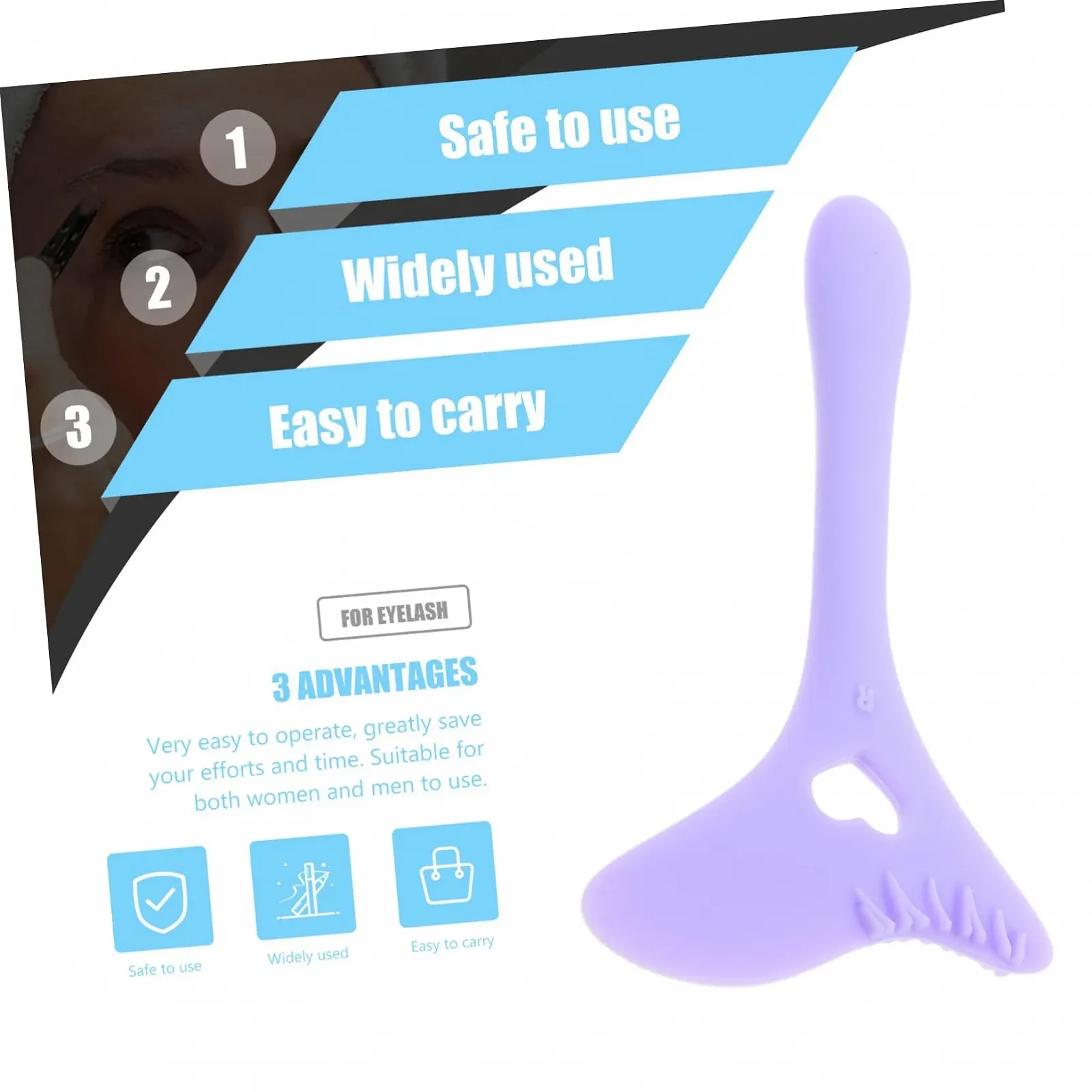 Трафареты для подводки WOFASHPURET Многоразовые Фиолетовый, фото №4 Трафареты для подводки WOFASHPURET Многоразовые Фиолетовый, фото №4