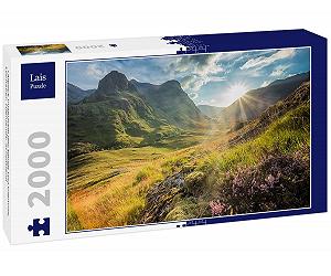 Пазл Lais Valley View Below the Mountains of Glencoe, Lochaber, Highlands, Scotland 2000 элементов - Фото 1