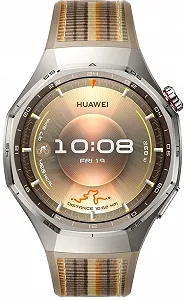 Смарт-годинник Huawei Watch GT 6 Pro 46мм / NFC / GPS / Bluetooth 6.0 / Вологозахист 5 АТМ / До 21 дня роботи / Швидка зарядка / Прийом дзвінка / HarmonyOS / Brown (Atum-B29W) synthetic.ua - Фото 1