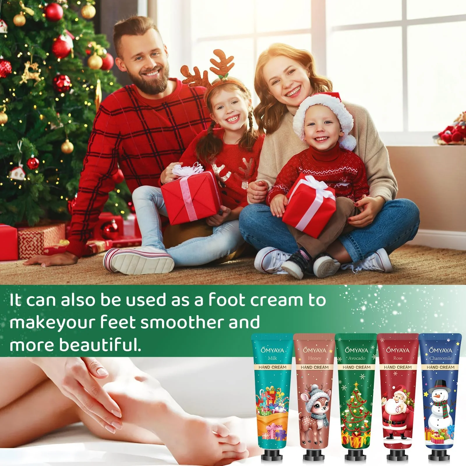Крем для рук Набор Маленькие рождественские подарки для женщин, 5 x 30 мл Мини кремы для рук Подарочный набор Питательный крем для сухих потрескавшихся рук Маленький подарок для женщин, Коллега, Подруга, Рождество, фото №5
