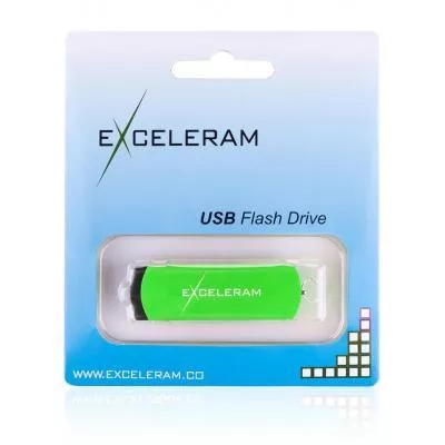 USB флеш-накопитель Exceleram 16GB P2 Series Green/Black USB 2.0 EXP2U2GRB16, фото №8