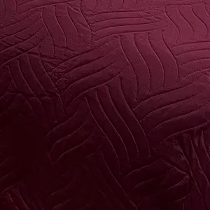 Покривало на ліжко one-home Однотонне 220 x 240 см Бордовий стьобаний synthetic.ua - Фото 1