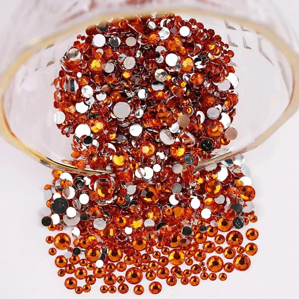 Круглі стрази різних розмірів 2000 штук Блискучі прикраси, фото №1