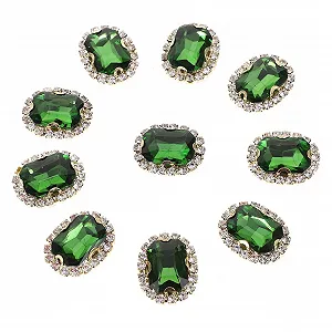 Стрази Пришивні 20 шт., блискучі, для одягу, сумок та аксесуарів, матеріали для творчих проєктів - Фото 1