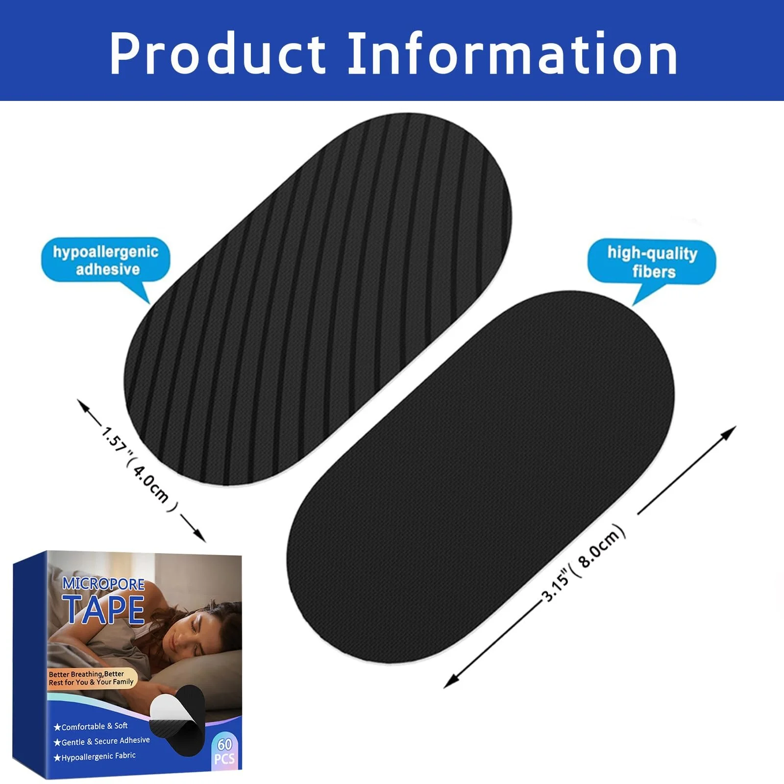 Пластирі від хропіння 60 штук, фото №2