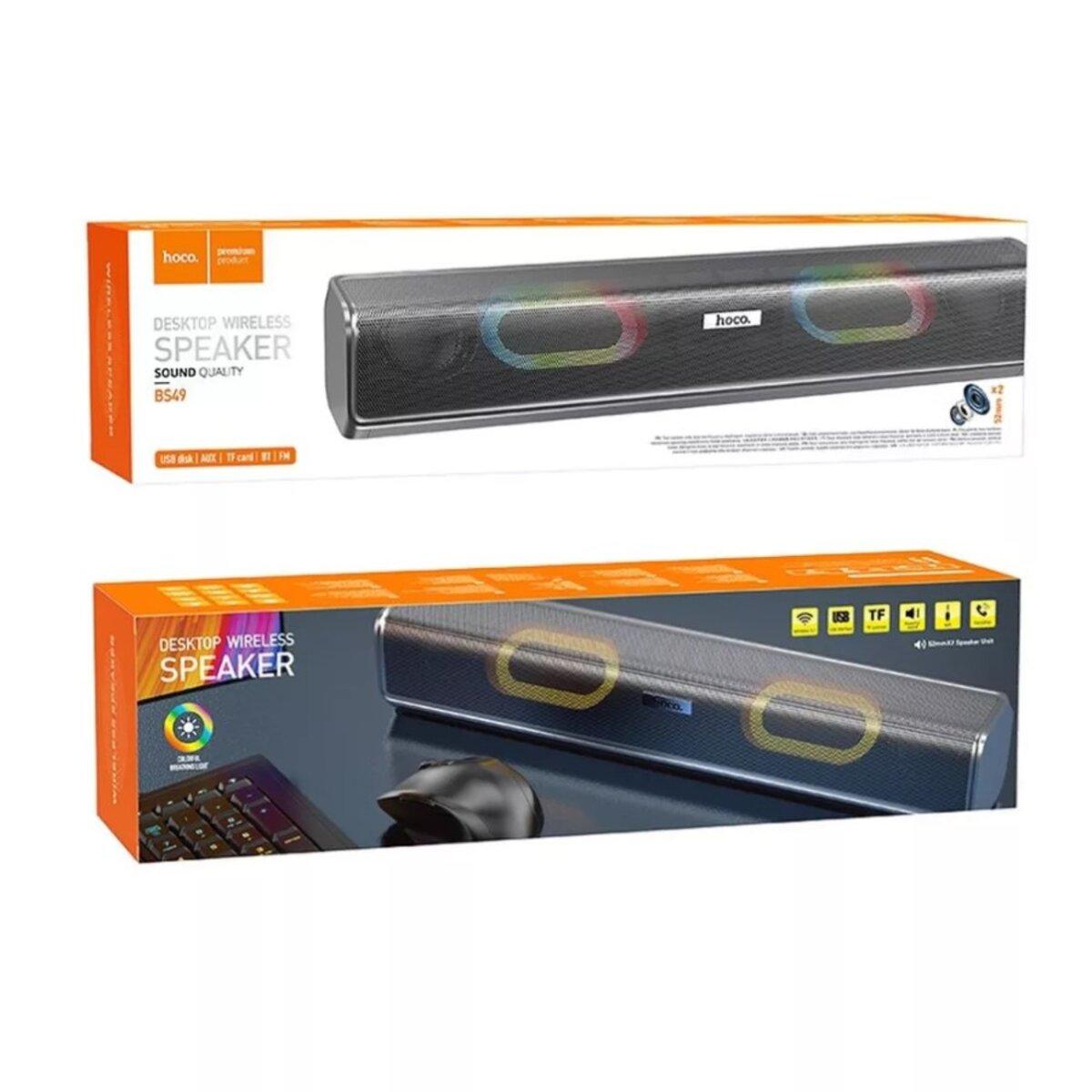 Портативна колонка HOCO BS49 Dazzling sound desktop wireless speaker Metal Gray, фото №4
