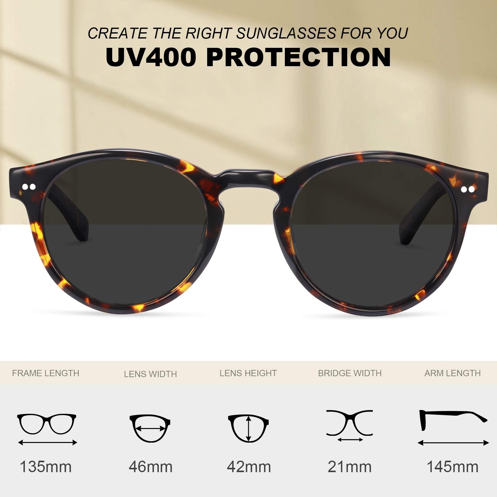 Сонцезахисні окуляри для маленького обличчя AVAWAY Вінтажні Ретро Поляризовані, фото №5