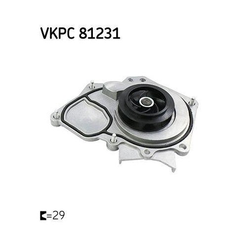 Водяной насос SKF VKPC 81231 AUDI SEAT SKODA VW, фото №2
