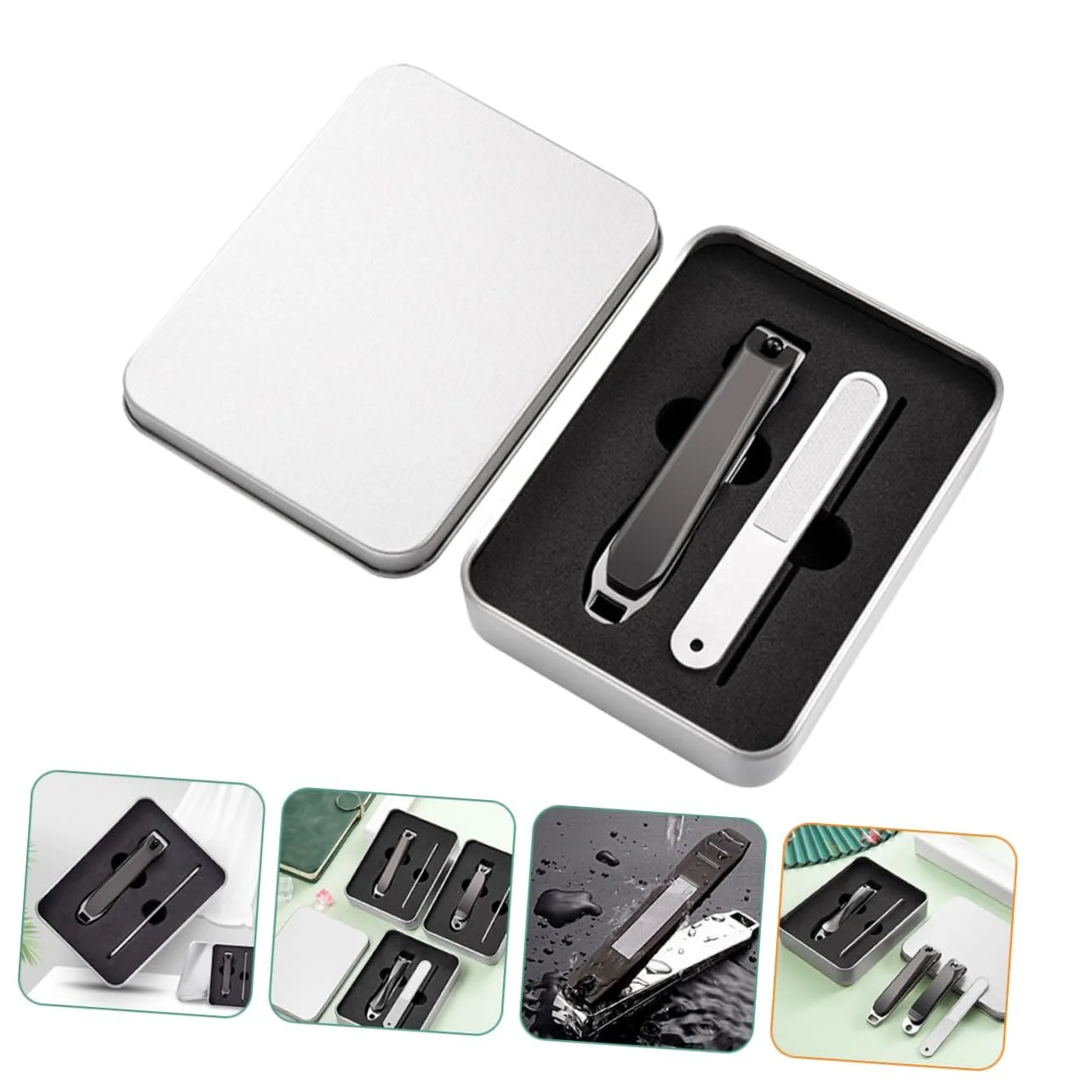 Набор кусачек для ногтей CALLARON с пилочкой для ногтей, компактная коробка, эргономичный для дома и путешествий, фото №4 Набор кусачек для ногтей CALLARON с пилочкой для ногтей, компактная коробка, эргономичный для дома и путешествий, фото №4