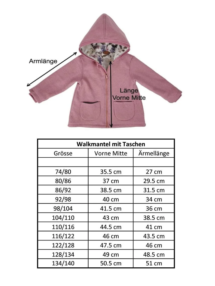 Пальто Lilakind Детское шерстяное с карманами, капюшоном, трикотажной подкладкой, размер 74-140 - Сделано в Германии, фото №6