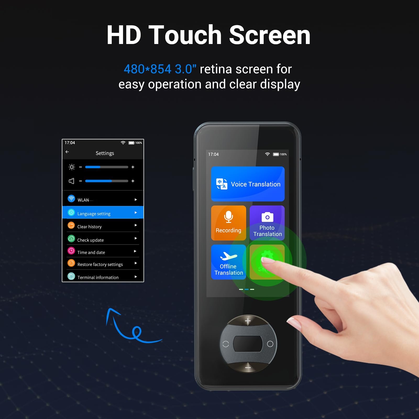 Пристрій голосового перекладу AI Anfier W10S Сірий, фото №6 Пристрій голосового перекладу AI Anfier W10S Сірий, фото №6