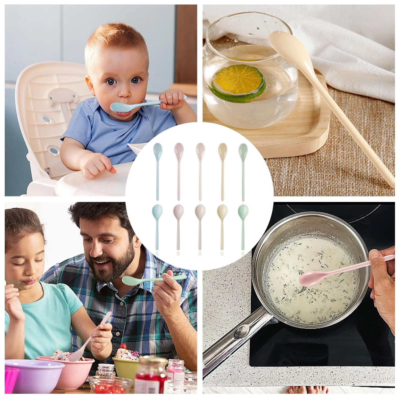 Ложка Пластикова Різнобарвна (10 шт.), фото №7