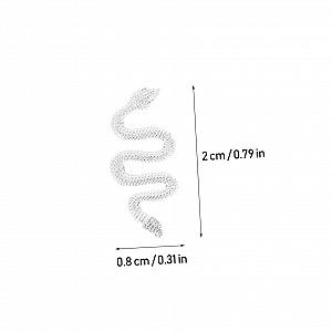 Змія Healeved 100 шт, прикраси для манікюру у стилі ретро, сріблясті synthetic.ua - Фото 1