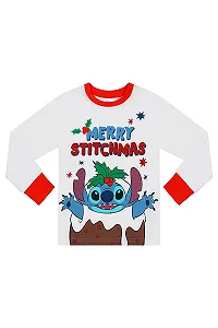 Піжама Disney Lilo and Stitch Merry Stitchmas для хлопчиків та дівчаток synthetic.ua - Фото 1