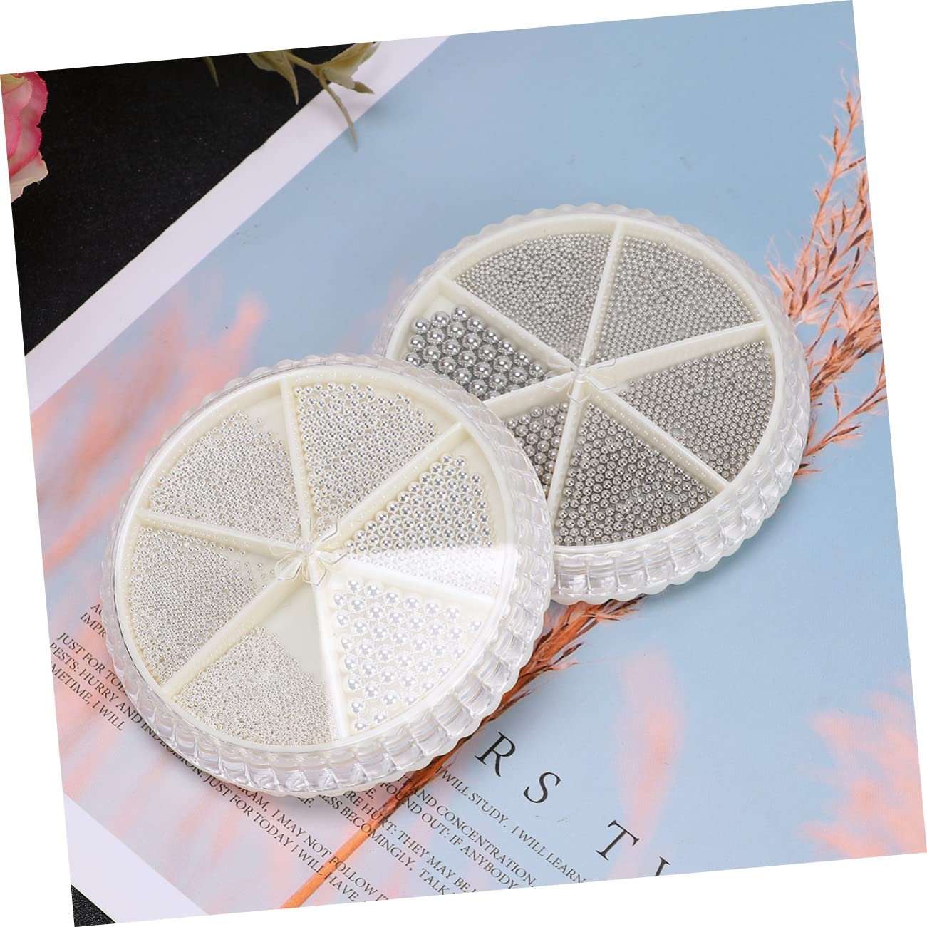 Металлические бусины для ногтей Healeved, 2 шт., из нержавеющей стали, прочные, универсальные, для маникюра, дизайна ювелирных изделий и DIY дизайна ногтей для друзей и творческих людей, фото №2