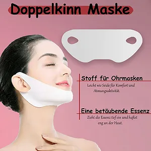 Маска для обличчя Soleneva для видалення другого підборіддя 5 шт з гіалуроновою кислотою synthetic.ua - Фото 1