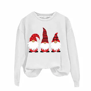Женский свитшот с рождественским принтом эльфа, с длинными рукавами, без капюшона synthetic.ua - Фото 1
