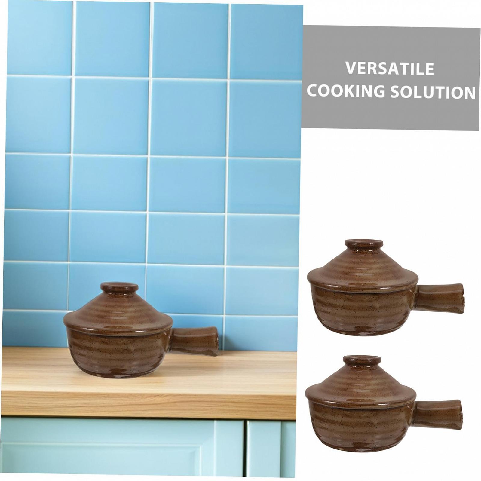 Набор керамических горшков Mobestech для микроволновой печи с крышкой 2 шт., фото №9