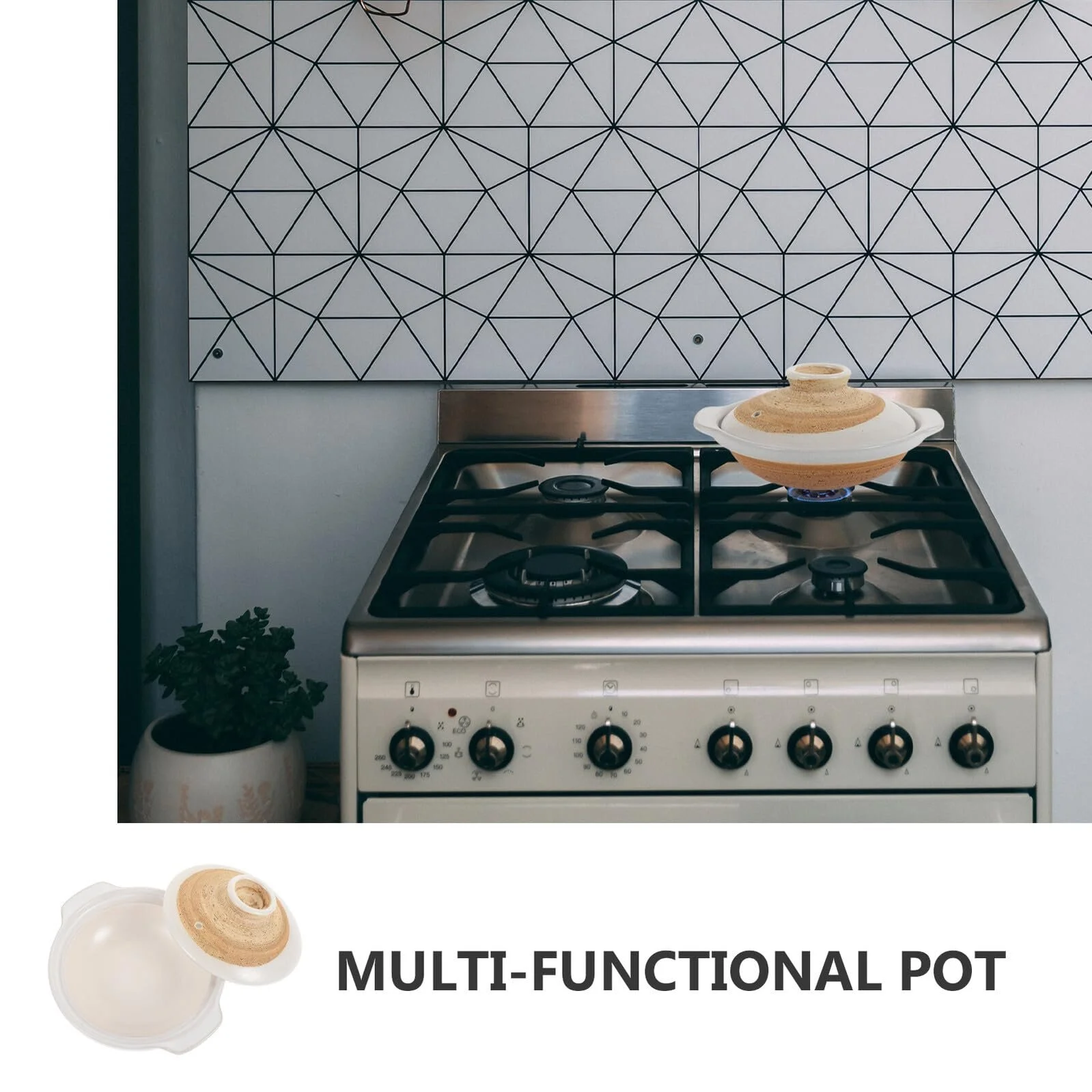 Керамічна каструля OUNONA для супу та рису антипригарна, фото №8