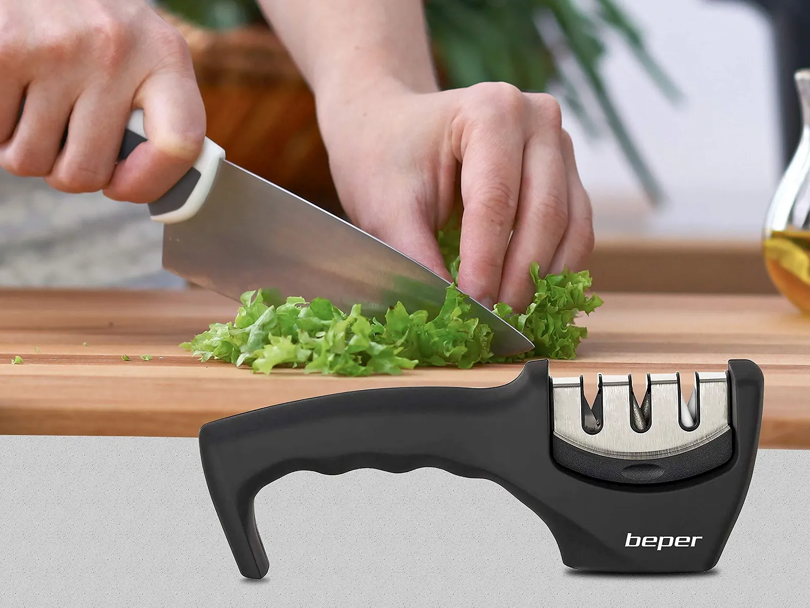 Точило BEPER C107UTT001 ручна ABS 3-ступінчаста чорна, фото №10