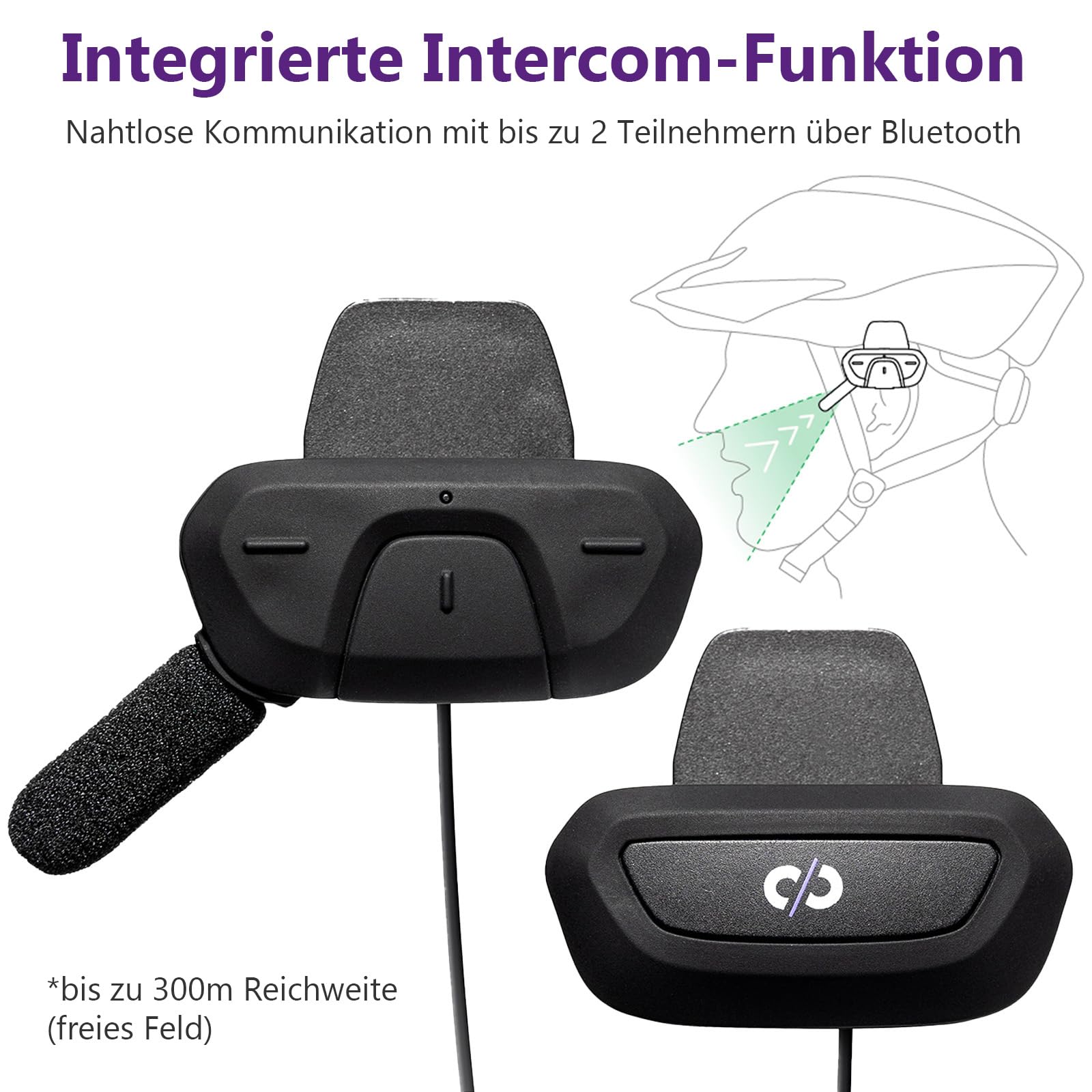Навушники Supertooth ROAMEE Open-Ear Battery Bluetooth Hands-Free Intercom Stereo з технологією DSP для велосипедних/лижних шоломів, фото №2 Навушники Supertooth ROAMEE Open-Ear Battery Bluetooth Hands-Free Intercom Stereo з технологією DSP для велосипедних/лижних шоломів, фото №2