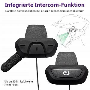 Навушники Supertooth ROAMEE Open-Ear Battery Bluetooth Hands-Free Intercom Stereo з технологією DSP для велосипедних/лижних шоломів synthetic.ua - Фото 1