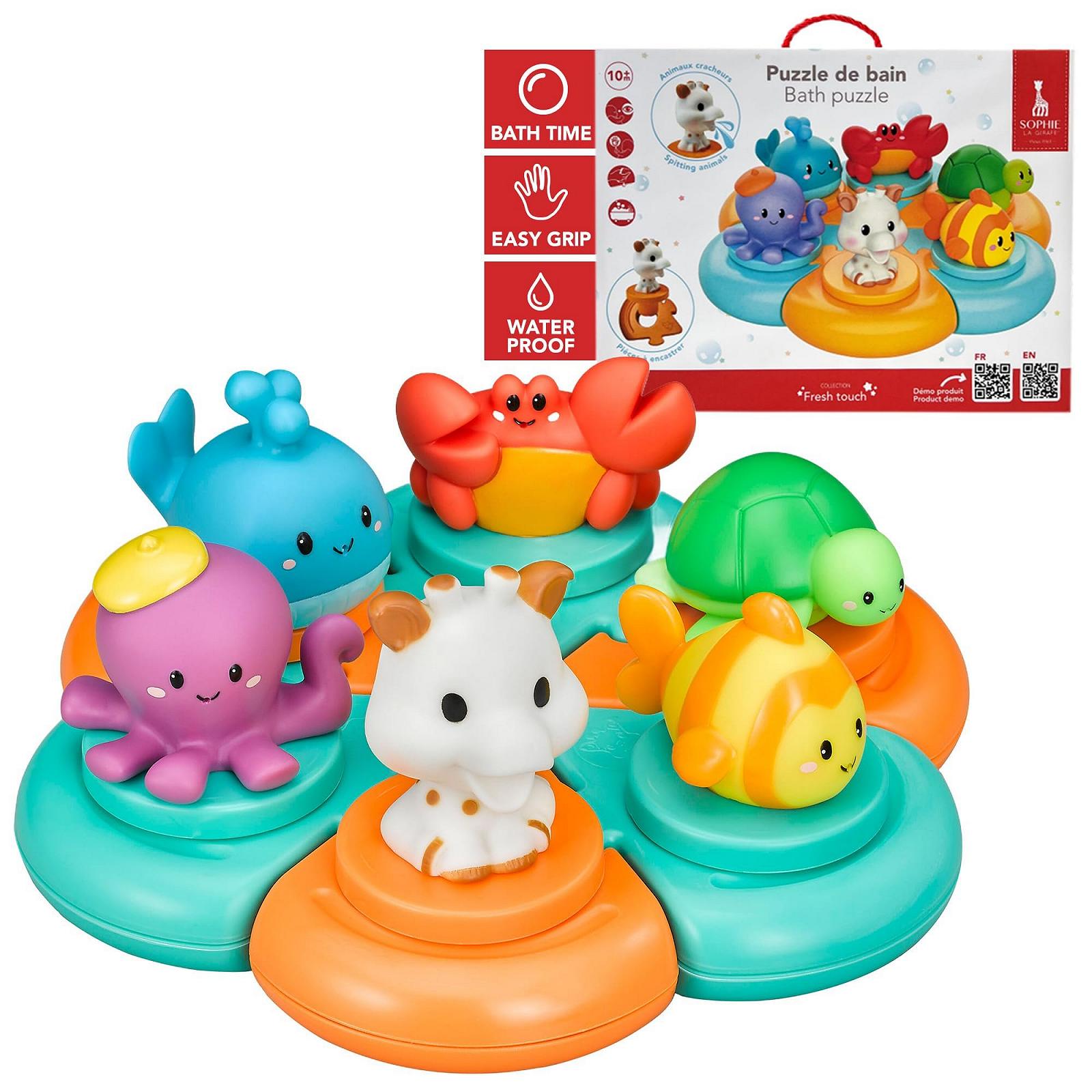 Пазл для ванни Жирафа Софі Веселий та кольоровий Тварини розбризкують воду при стисканні, легко миється, фото №1 Пазл для ванни Жирафа Софі Веселий та кольоровий Тварини розбризкують воду при стисканні, легко миється, фото №1