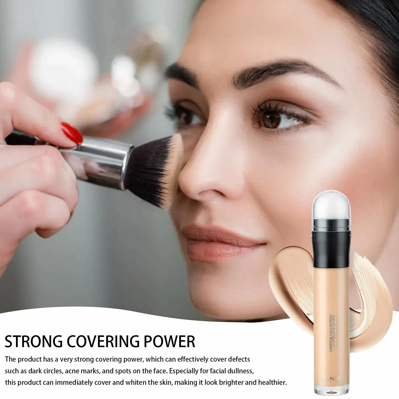 Консилер Fulenyi для шкіри навколо очей - Зволожуючий коректор темних кіл, освітлюючий макіяж для обличчя, кушон-основа, фото №3