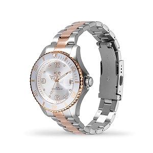 Часы Ice-Watch ICE Steel Silver Rose Gold Серебристо-серый Женские с металлическим ремешком - 017322 (Small) серебристо-серый synthetic.ua - Фото 1