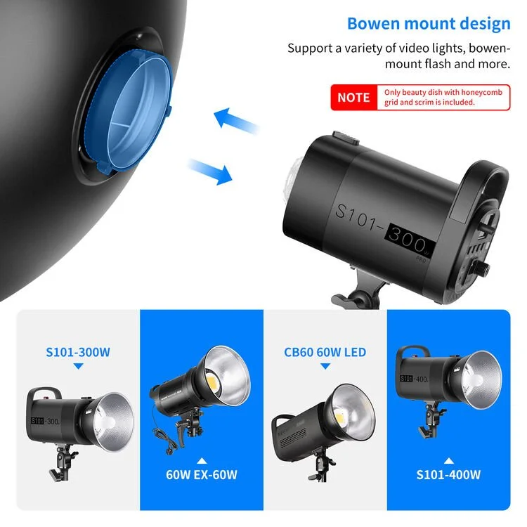 Портретна тарілка NEEWER NK-NARC22 55 см Чорний, фото №4