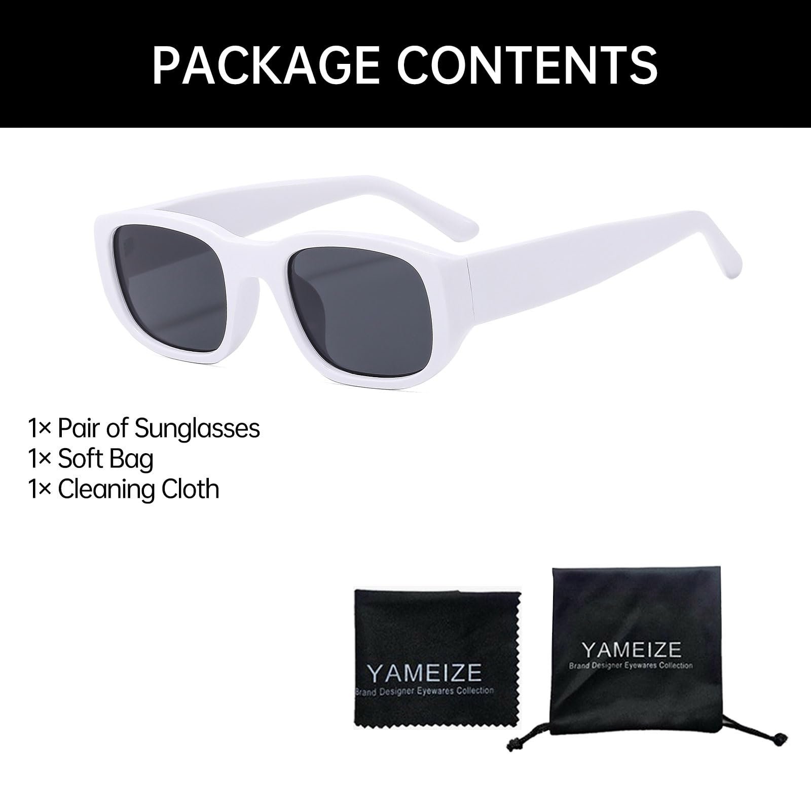 Модні прямокутні класичні сонцезахисні окуляри YAMEIZE для жінок і чоловіків, вінтажні, фото №4 Модні прямокутні класичні сонцезахисні окуляри YAMEIZE для жінок і чоловіків, вінтажні, фото №4