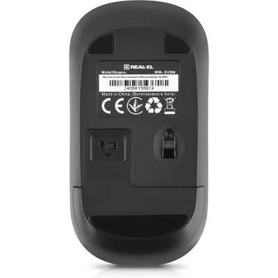 Мышка REAL-EL RM-313W Wireless Black (EL123200042), фото №9 Мышка REAL-EL RM-313W Wireless Black (EL123200042), фото №9