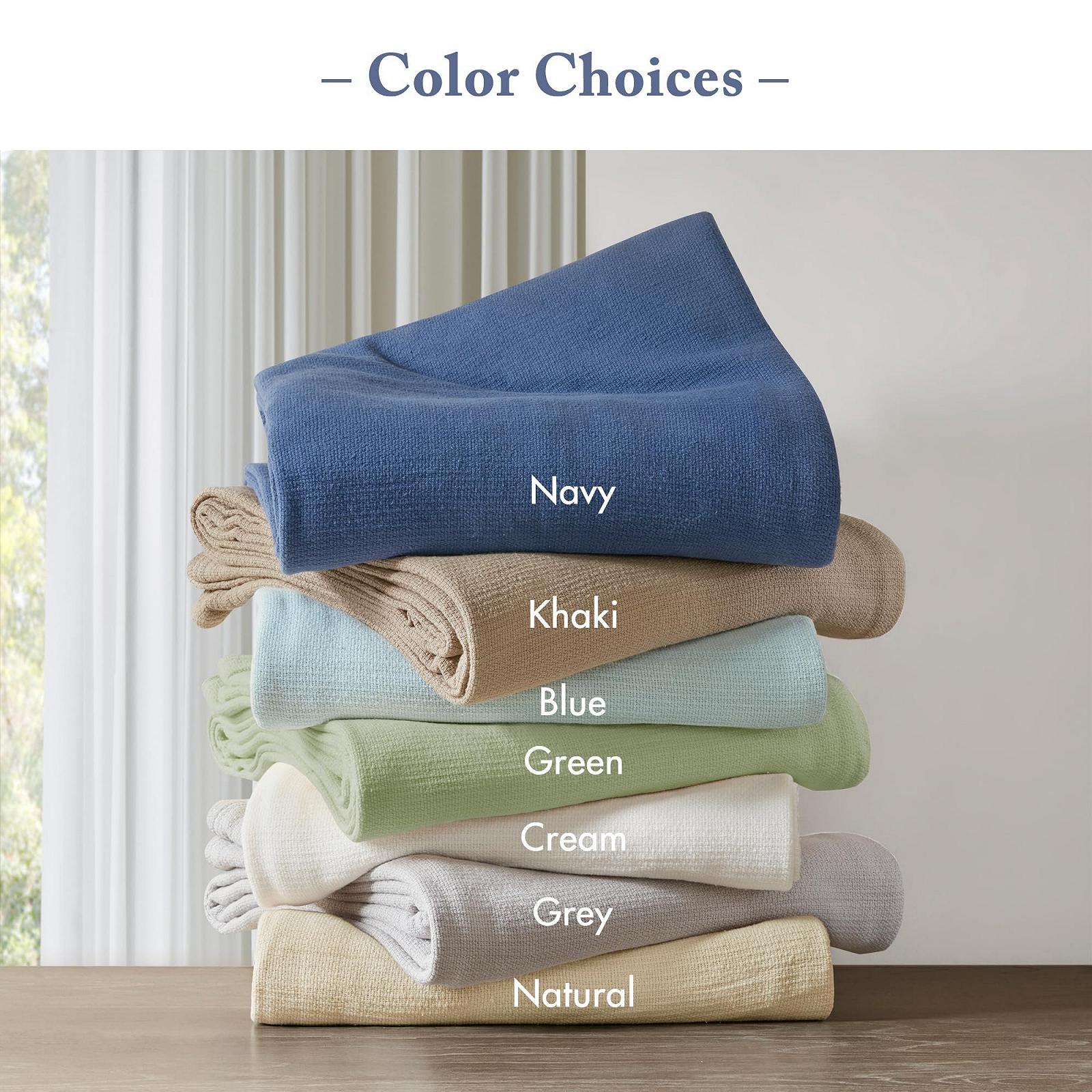 Покривало Бавовняна Madison Park Freshspun Плетіння кошик Темно-синій Twin, фото №5 Покривало Бавовняна Madison Park Freshspun Плетіння кошик Темно-синій Twin, фото №5