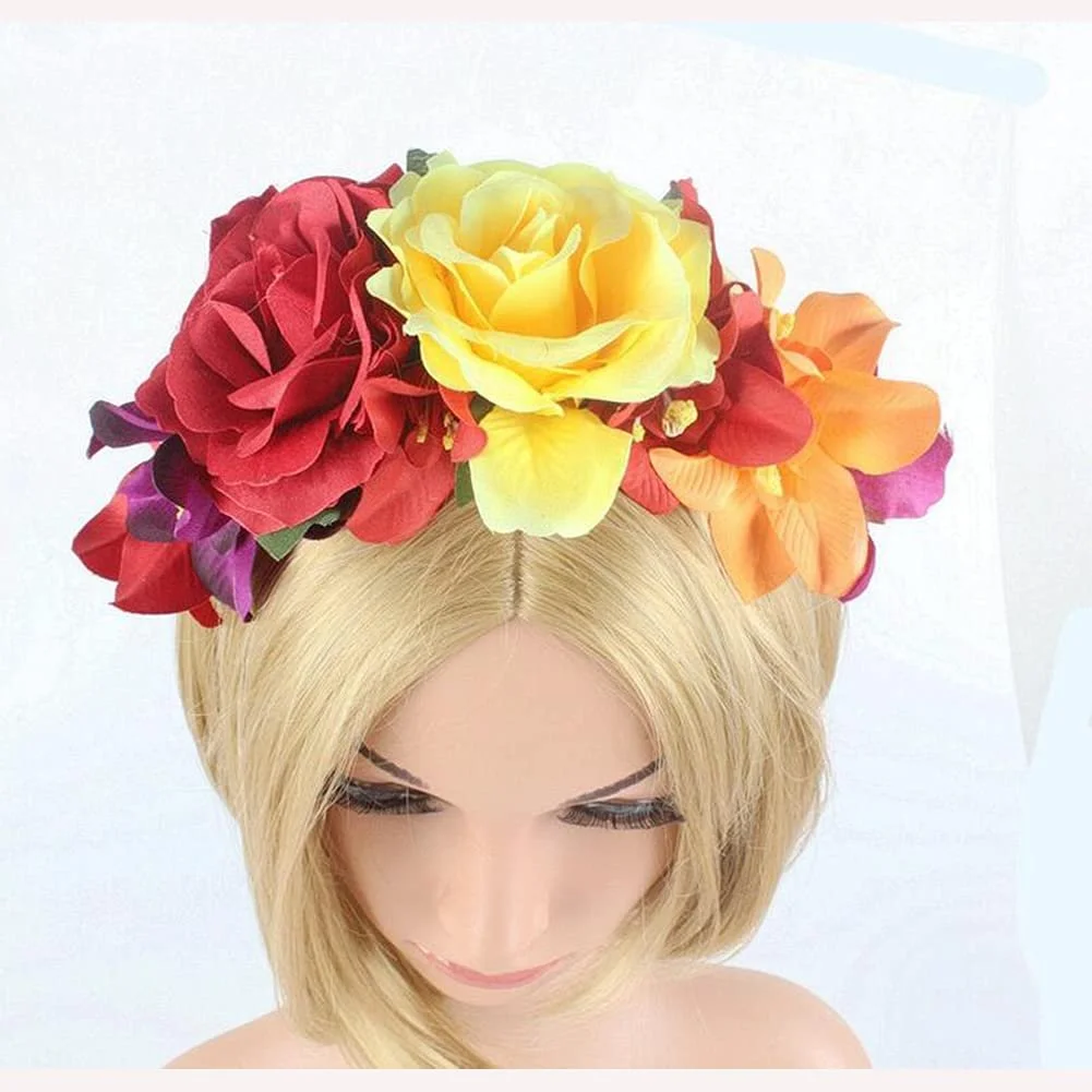 Обруч для волосся Квітка троянди та орхідеї, фото №4