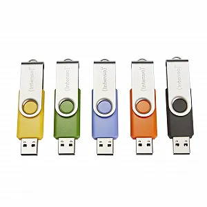 USB-флеш-накопичувач Intenso Basic Line 10x 8GB USB 2.0 Yellow Green Black Blue Orange - Фото 1