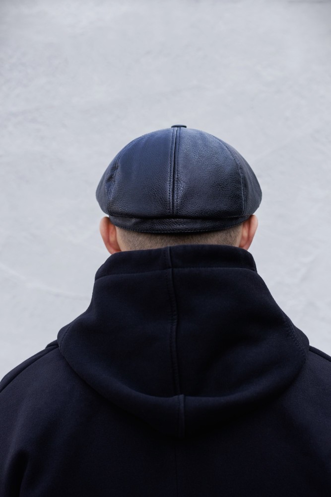 Шкіряна кепка восьмиклинка Without driver black, фото №4 Шкіряна кепка восьмиклинка Without driver black, фото №4