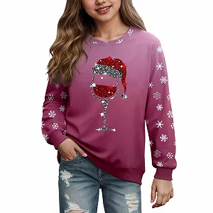 Свитшот для девочек - Удобный и стильный пуловер для мальчиков и девочек, идеально подходит для повседневной носки - Фото 1